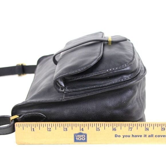 FOSSIL BLACK GENUINE LEATHER MEDIUM ZIP TOP HOBO TOTE SHOULDER BAG HANDBAG PURSE - Picture 14 of 15